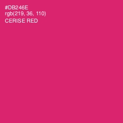 #DB246E - Cerise Red Color Image
